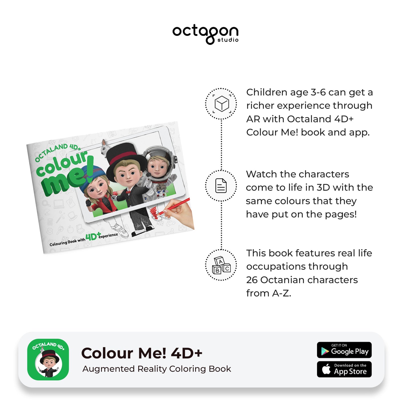 Octaland ColourMe! Augmented Reality Coloring Book