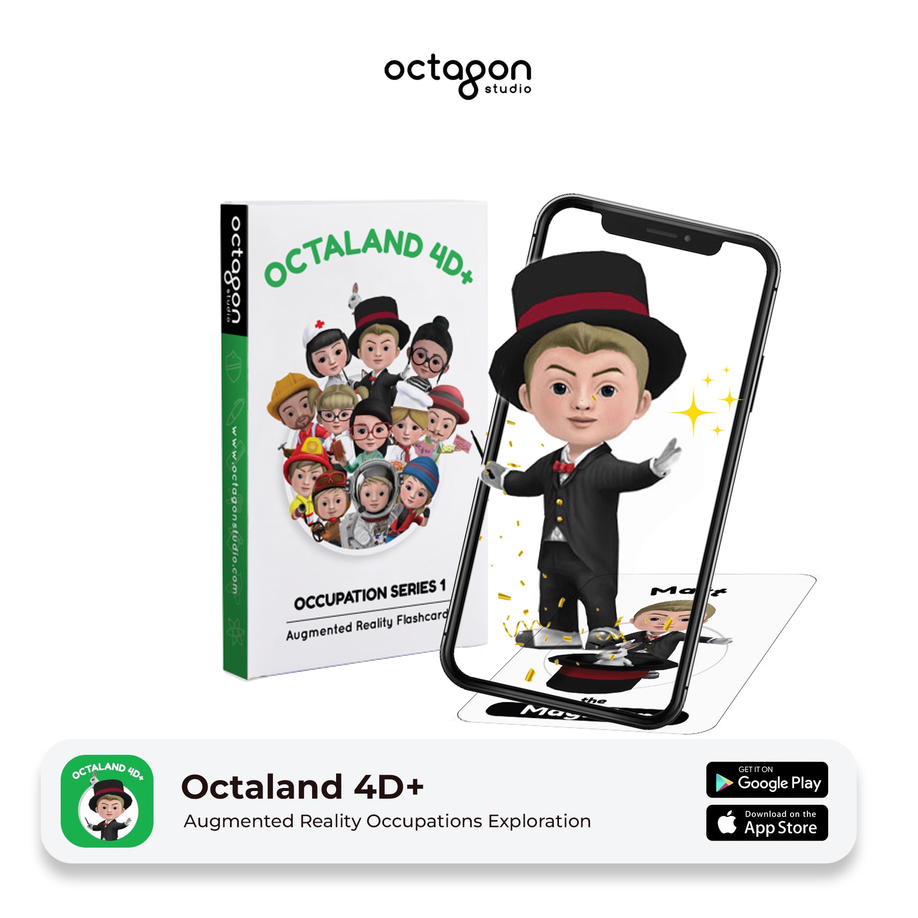 Octaland 4D+ Augmented Reality Cards – Octagon Studio