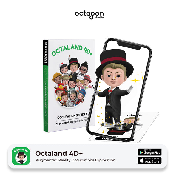 Octaland 4D+ augmented reality occupation cards
